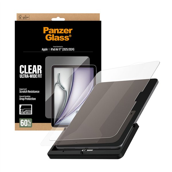 PanzerGlass Screen Protector iPad Air 11 w. Fast fit tool
