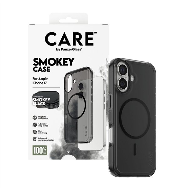 CARE by PanzerGlass Case Urban Expl Smokey BK MagSafe iP 17