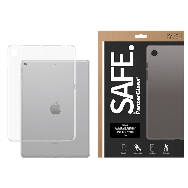 SAFE by PanzerGlass TPU custodia iPad 9.7 / Air 2013 trasparente