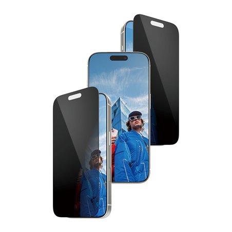 PanzerGlass Privacy bordo nero iP 17 Pro UWF Fastfit