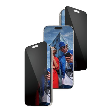 PanzerGlass Privacy bordo nero iP 17 Pro Max UWF Fastfit