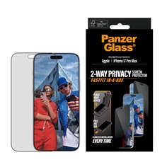 PanzerGlass Privacy bordo nero iP 17 Pro Max UWF Fastfit 2