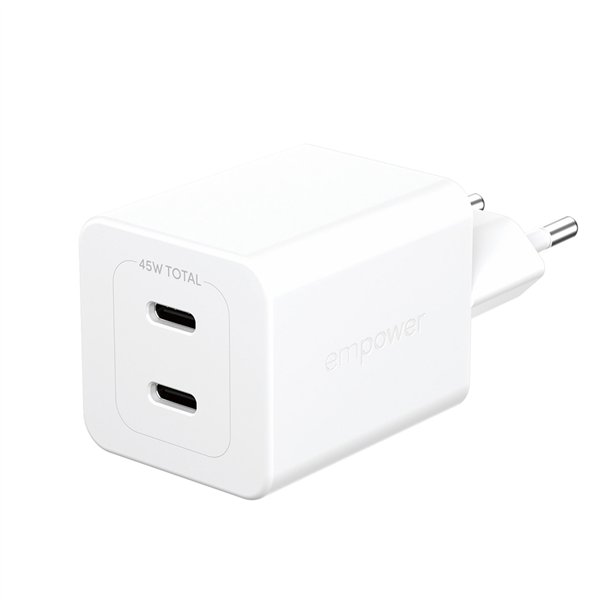 PanzerGlass empower 45W caricab. 2x USB-C bianco