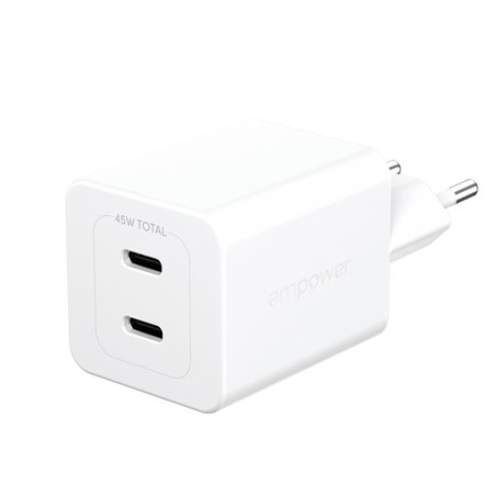 PanzerGlass empower 45W caricab. 2x USB-C bianco