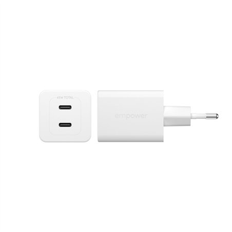 PanzerGlass empower 45W caricab. 2x USB-C bianco