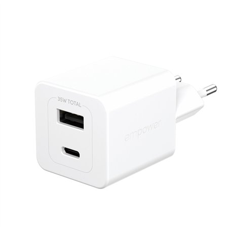 PanzerGlass empower 35W caricab. USB-C + USB-A bianco