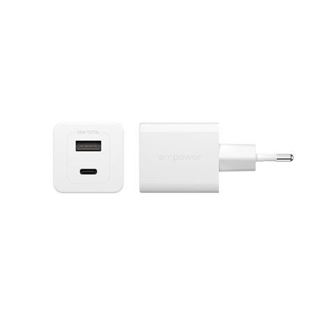 PanzerGlass empower 35W caricab. USB-C + USB-A bianco