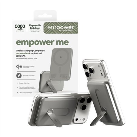 PanzerGlass empower Powerbank w. Spin Stand 5000mAh Titanium