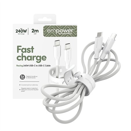 PanzerGlass empower 240W USB-C a USB-C USB 2.0 2M bianco