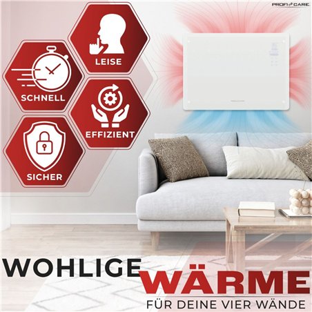 Proficare PC-GKH 3118 white Glass Konvector Heater