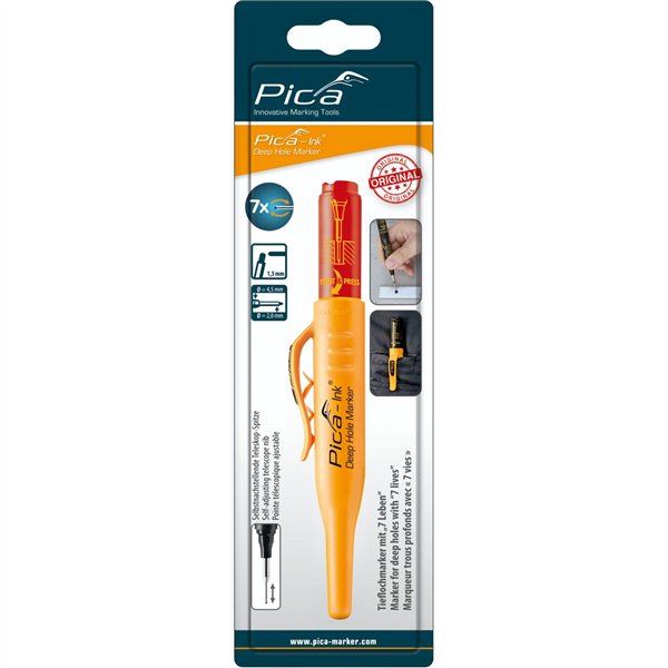Pica INK marcatore per fori profondi rosso - SB