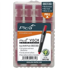 Pica VISOR permanent mine di ricambio sets, rosso