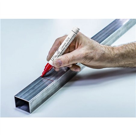 Pica marcatore industriale a vern. lacc. 2-4mm p. tonda,rosso