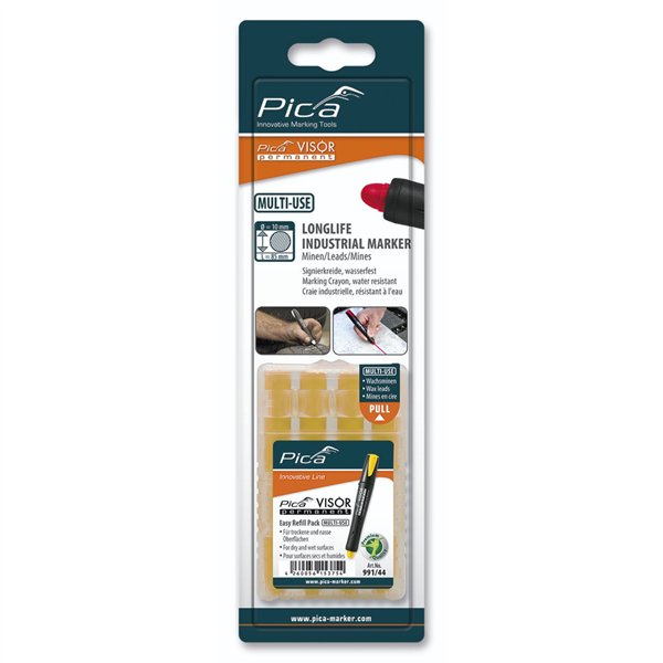 Pica VISOR permanent sets mine di ricambio, giallo / SB