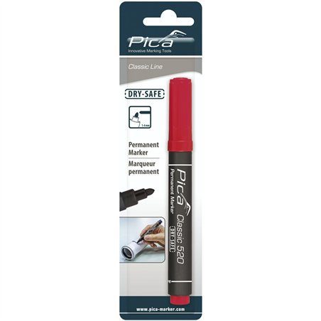 Pica pennarello permanente 1-4mm punta rotonda, rosso / SB