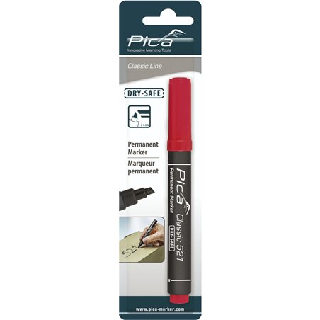 Pica pennarello permanente 2-6mm punta a cuneo, rosso / SB