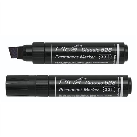 Pica pennarello permanen. 4-12mm punta a cuneo, nero / SB