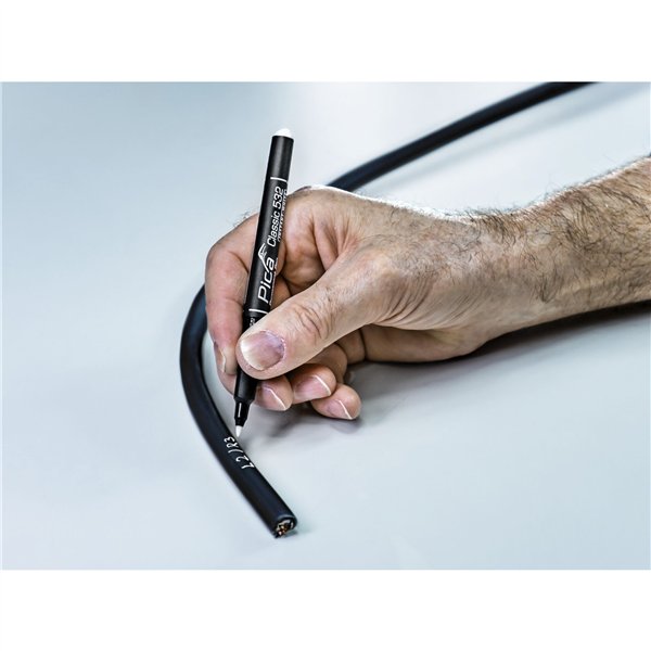 Pica pennarello perman. INSTANT bianco, punta tonda 1-2mm / SB