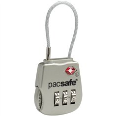 Pacsafe Prosafe 800 TSA Cable Combination Lock Silver