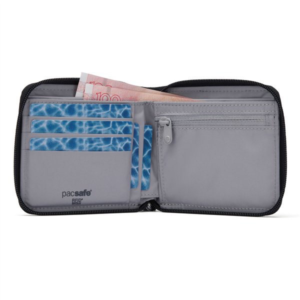 Pacsafe RFIDsafe Zip Around portafoglio nero