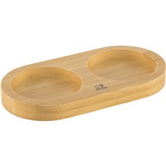 Peugeot Linea bambù vassoio per macinasale e pepe 16cm natur.
