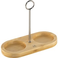 Peugeot Linea bambù vassoio per macinasale e pepe 16cm natur.