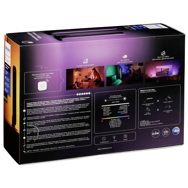 Philips Hue Play Lightbar pacco doppio LED nero