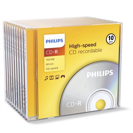 1x10 Philips CD-R 80Min 700MB 52x JC