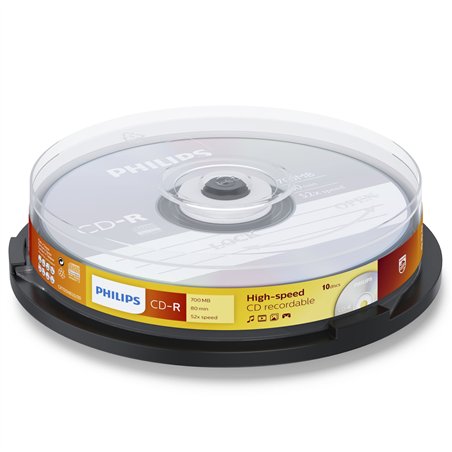1x10 Philips CD-R 80Min 700MB 52x SP