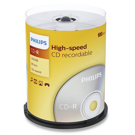 1x100 Philips CD-R 80Min 700MB 52x SP