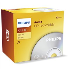1x10 Philips CD-R 80Min Audio JC