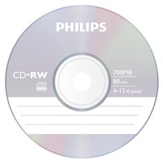 1x10 Philips CD-RW 80Min 700MB 4-12x JC 2