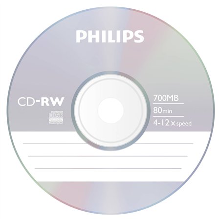 1x10 Philips CD-RW 80Min 700MB 4-12x JC