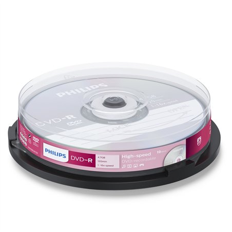 1x10 Philips DVD-R 4,7GB 16x SP
