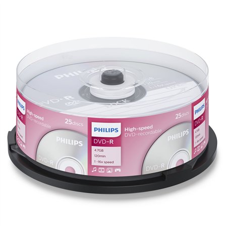 1x25 Philips DVD-R 4,7GB 16x SP