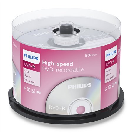 1x50 Philips DVD-R 4,7GB 16x SP