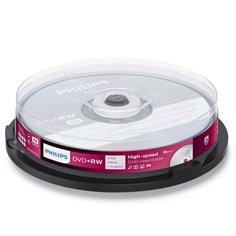 1x10 Philips DVD+RW 4,7GB 4x SP
