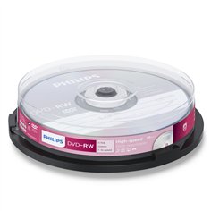 1x10 Philips DVD-RW 4,7GB 4x SP
