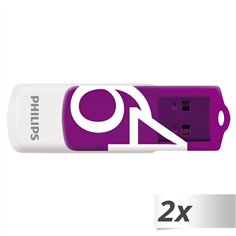 Philips USB 2.0             64GB Vivid Edition viola conf. 2 pz.
