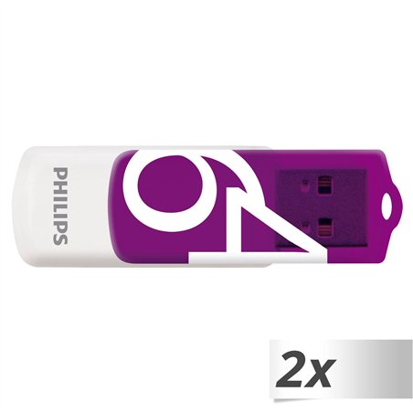 Philips USB 2.0             64GB Vivid Edition viola conf. 2 pz.