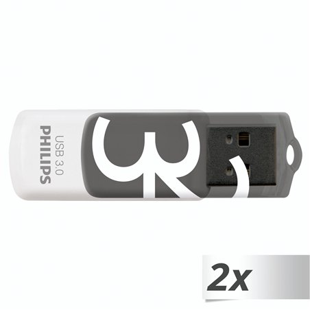Philips USB 3.0             32GB Vivid Edition grigio conf.da 2pz
