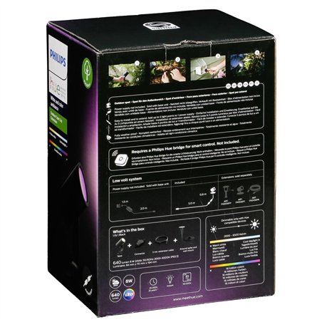 Philips Hue Lily LED 1fiam.Spot estensione nero