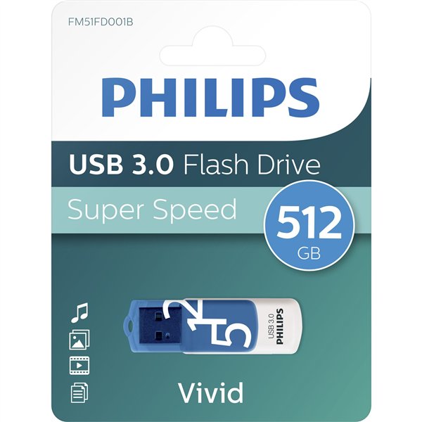 Philips USB 3.0            512GB Vivid Edition Spring blu