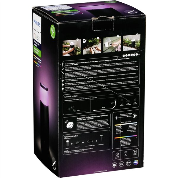 Philips Hue Calla LED palo da esterno estensione nero