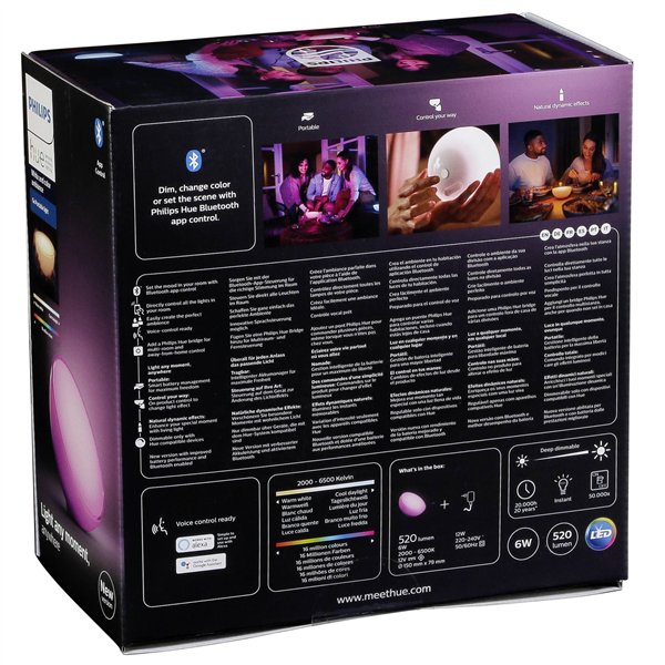 Philips Hue Go LED lampada BT 520lm White Color Ambiance batt.