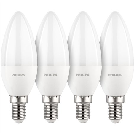 Philips LED lampadina E14 kit 4pz candela 40W 2700K