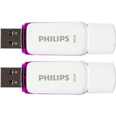 Philips USB 2.0 2-Pack      64GB Snow Edition Magic viola