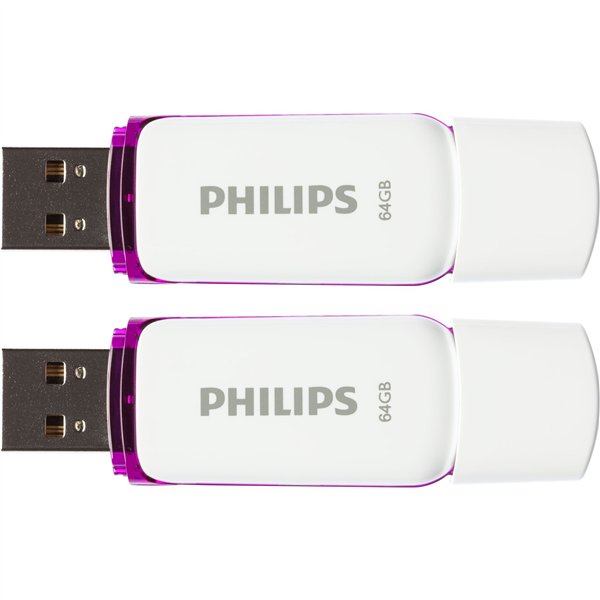 Philips USB 2.0 2-Pack      64GB Snow Edition Magic viola