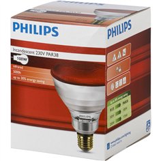 Philips lampada infrar. PAR38 IR 100W E27 230V rosso