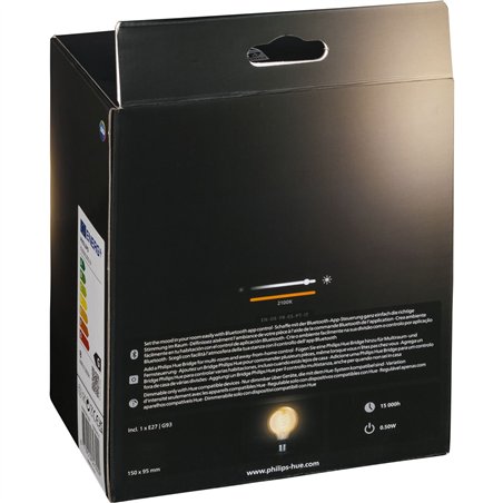 Philips Hue White Filament E27 Globe G93 550lm